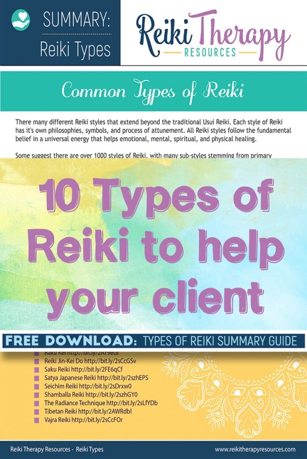 10 Types of Reiki to Help Your Client - Reiki Therapy Resources